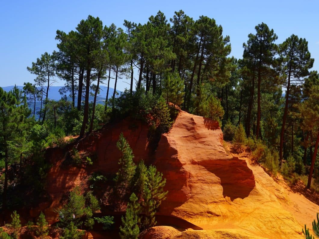 Vue sur les paysages depuis notre camping près du Luberon