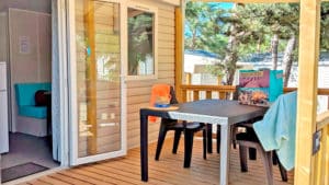 mobil home romarin location camping la pinede